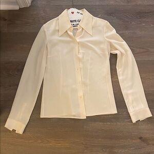 Celine Ivory Silk Blouse size 36